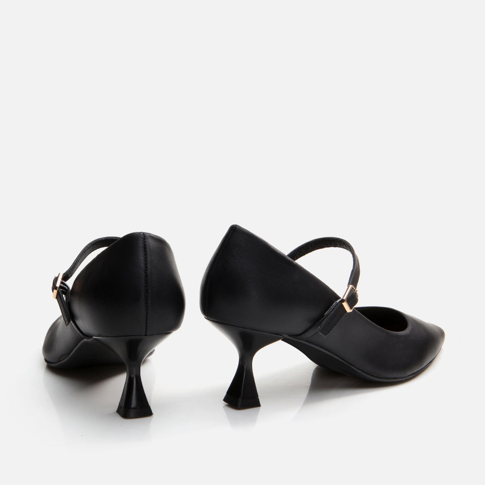 Women’s Leather Mary Jane Stiletto - Black