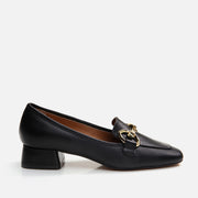 Women’s Leather Buckle Loafer - Black