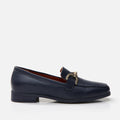 Women's Leather Loafers - Navy