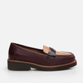 Women's Leather Loafers - Burgundy