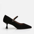 Women’s Suede Mary Jane Stiletto - Black