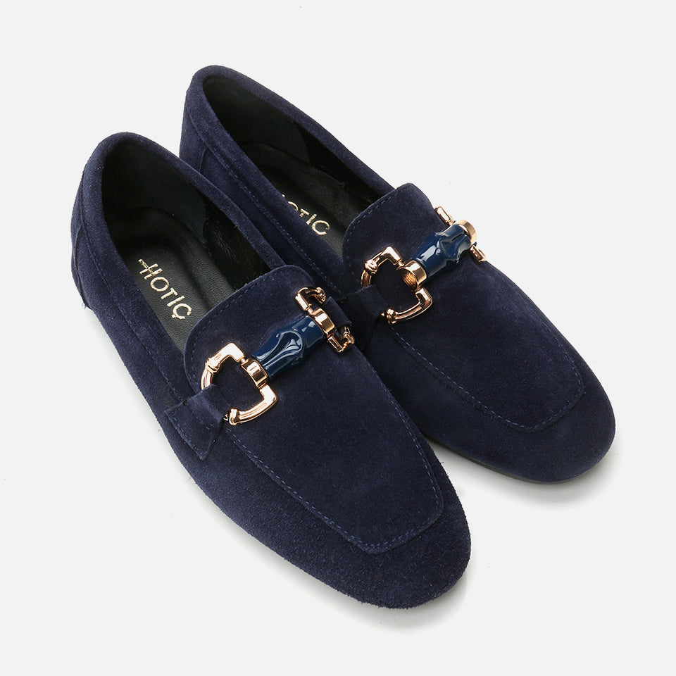 Women’s Leather Loafer - Navy