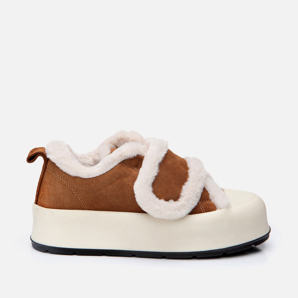 Women’s Leather Trainers - Tan