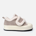 Women's Leather Trainers - Taupe