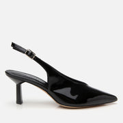 Women's Leather Stiletto Heels - Black