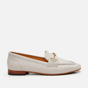 Women’s Leather Buckle Classic Loafer - Ecru