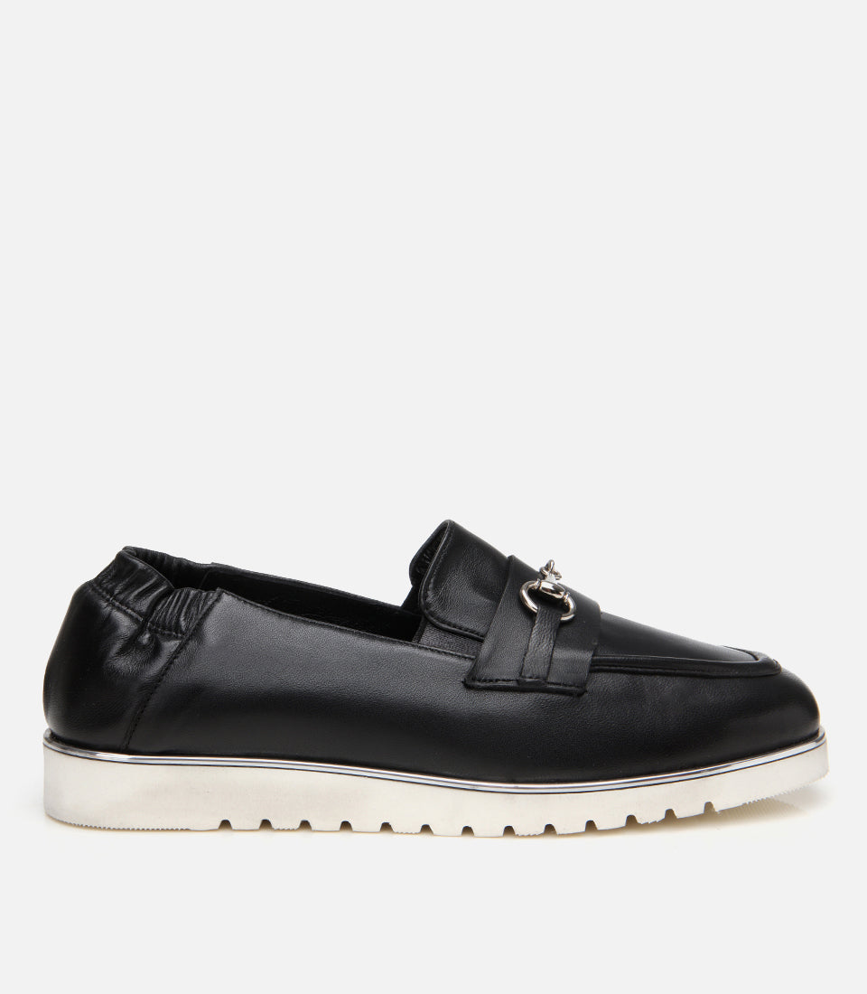 Women's Leather Loafer - Black