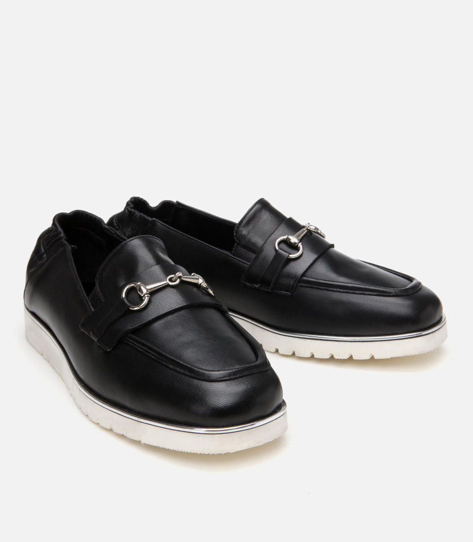 Women's Leather Loafer - Black