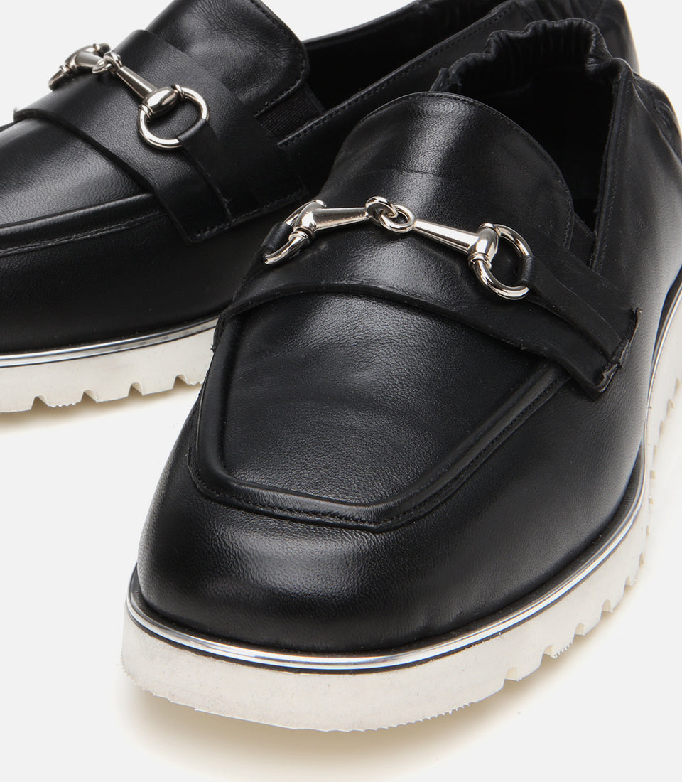 Women's Leather Loafer - Black