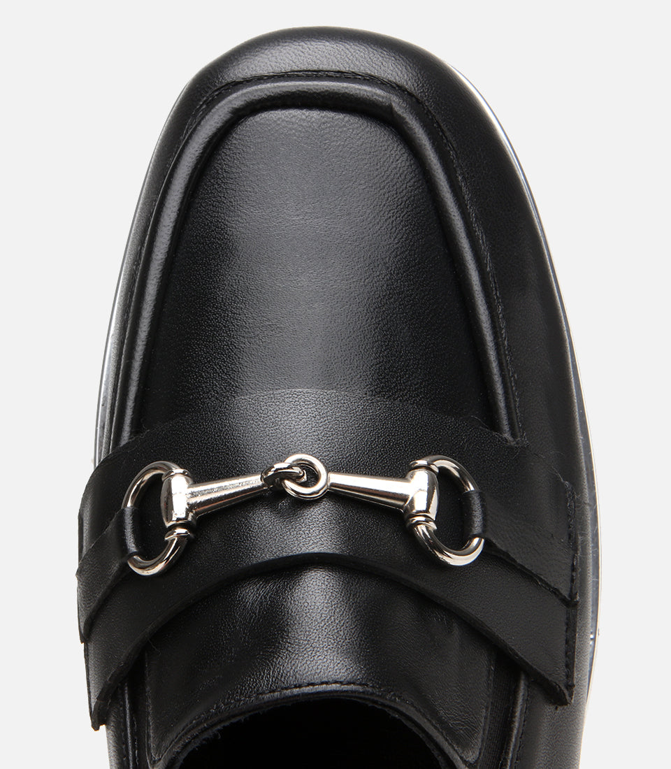Women's Leather Loafer - Black