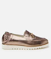 Women's Leather Loafer - Bronze