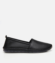 Women's Leather Loafer - Black