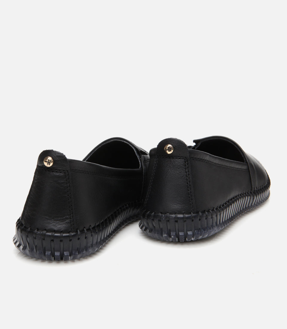 Women's Leather Loafer - Black