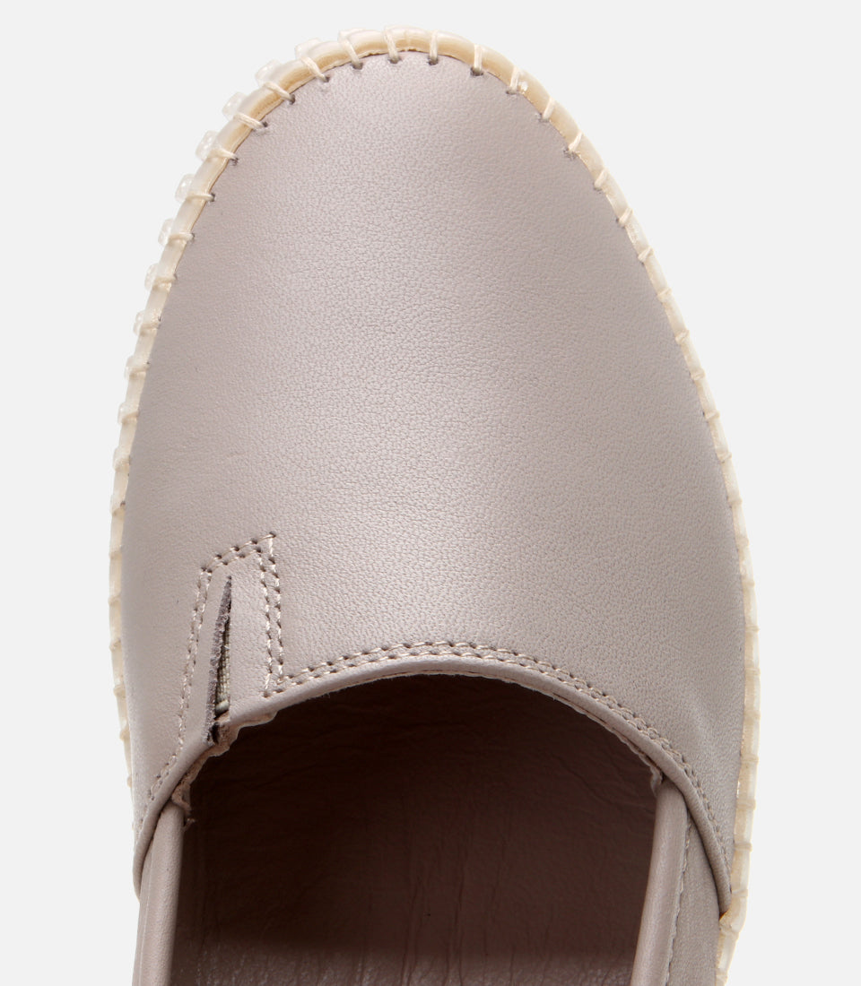 Women's Leather Loafer - Taupe