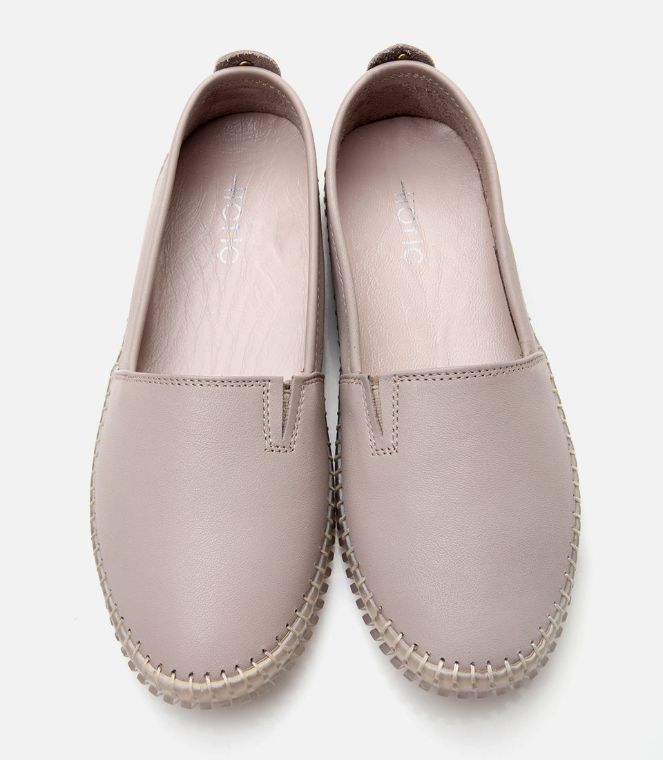 Women's Leather Loafer - Taupe