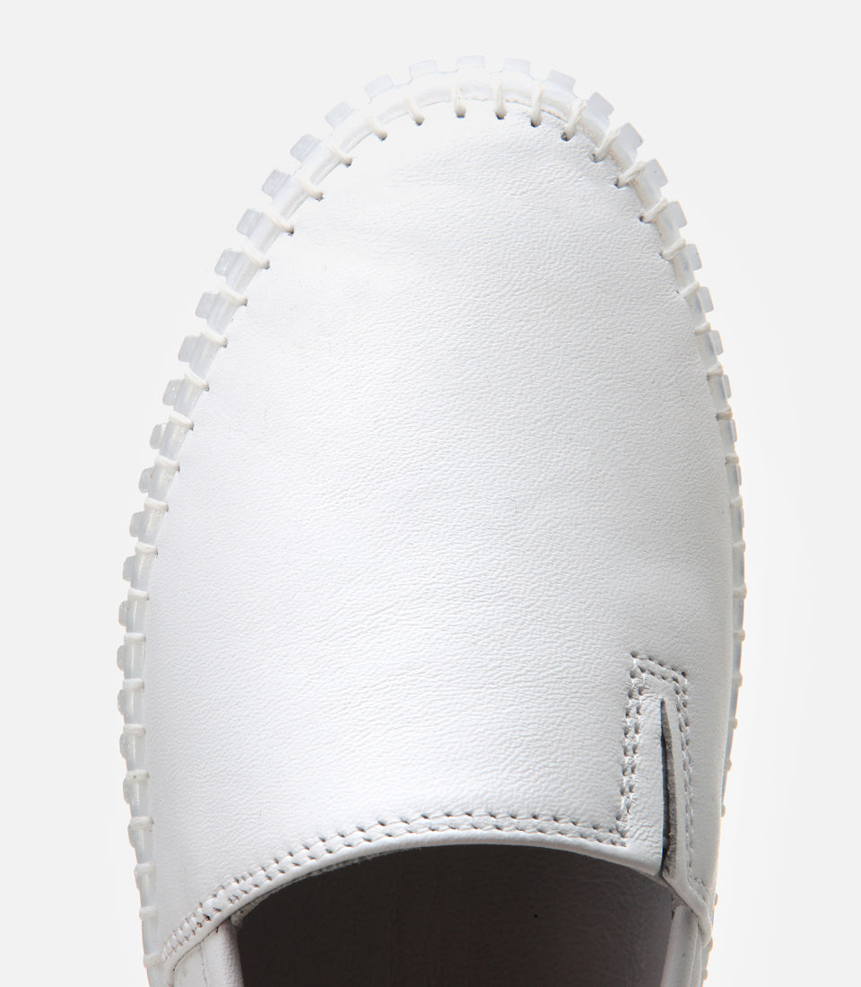 Women's Leather Loafer - White
