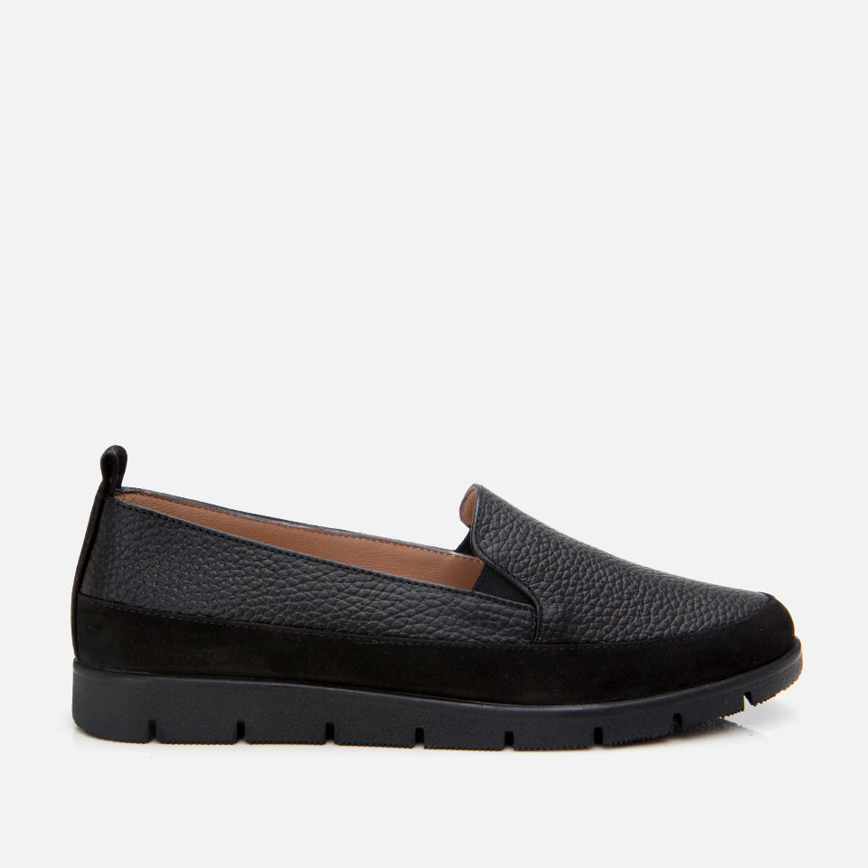 Women's Suede Loafer - Black