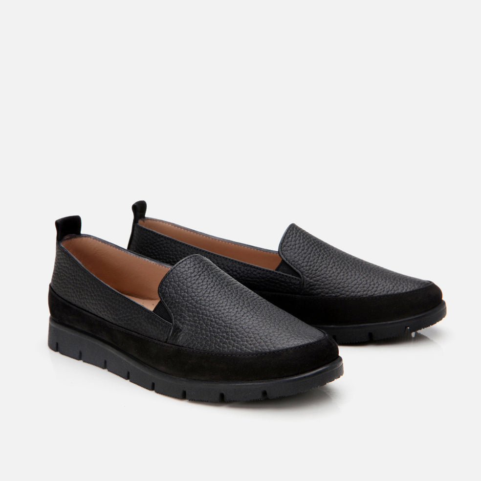 Women's Suede Loafer - Black