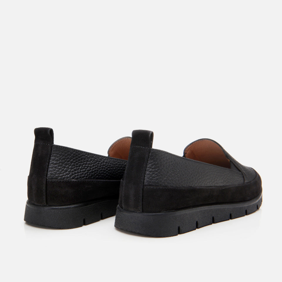 Women's Suede Loafer - Black