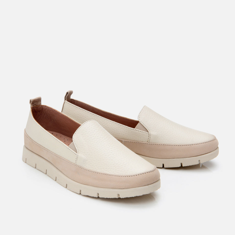 Women's Suede Loafer - Beige