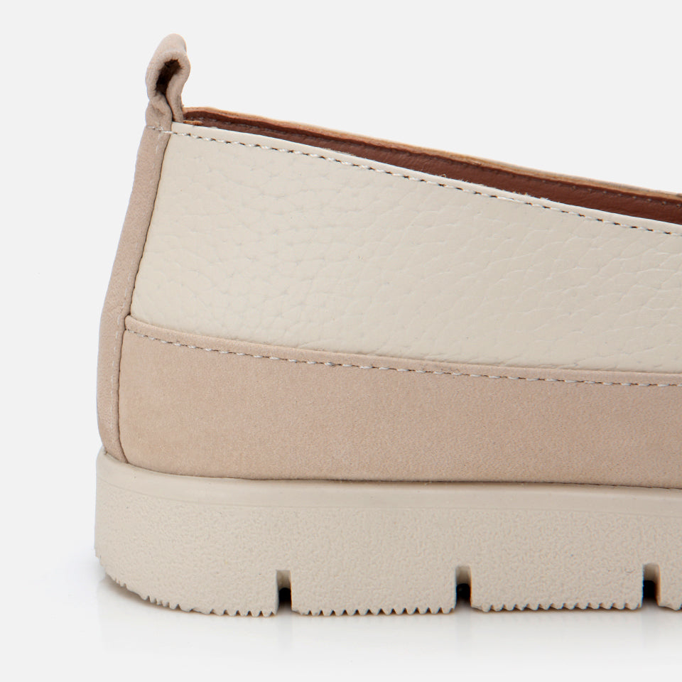 Women's Suede Loafer - Beige