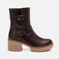 Women's Heeled Boots - Brown