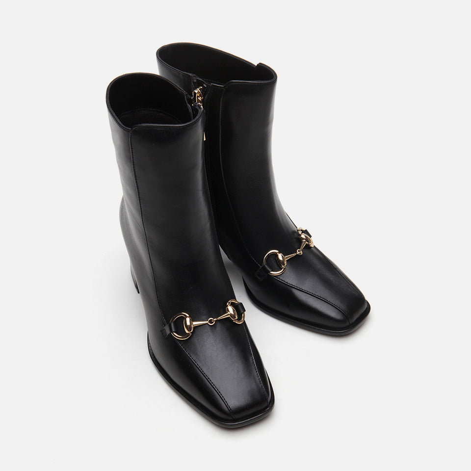 Women’s Buckle-Detail Boots - Black