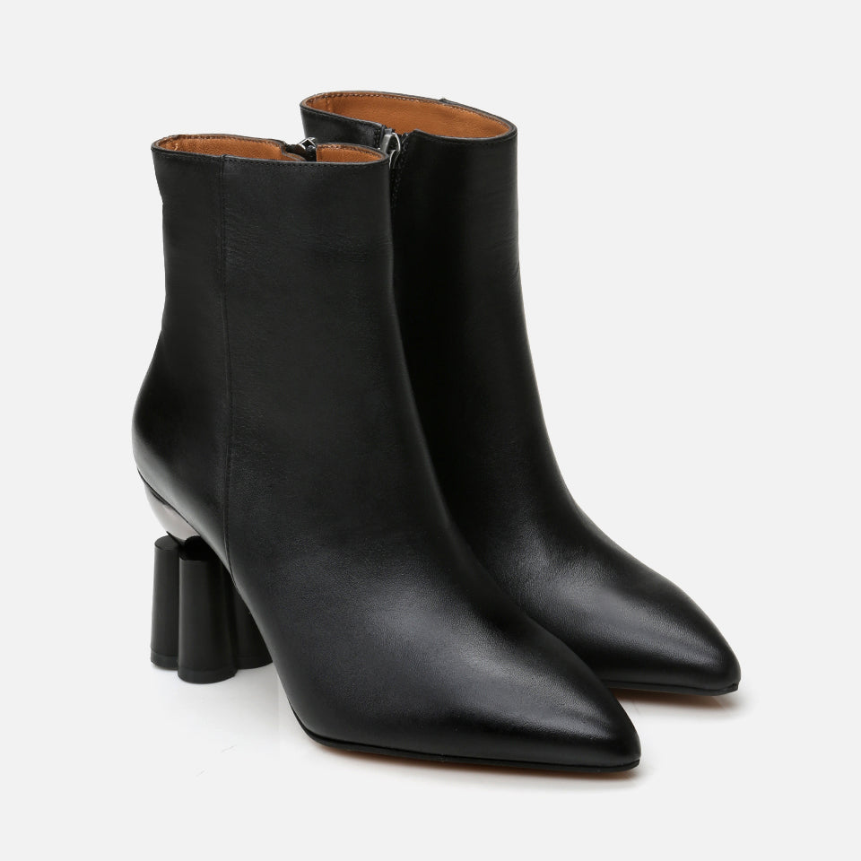 Women’s Black Genuine Leather Boots - Black