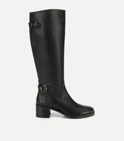 Women's Genuine Leather Knee-High Boots – Black
