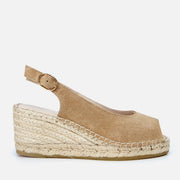 Women's Suede Wedge Sandals - Taupe