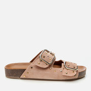 Women's Suede Slides - Powder Pink