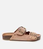 Women's Suede Slides - Powder Pink