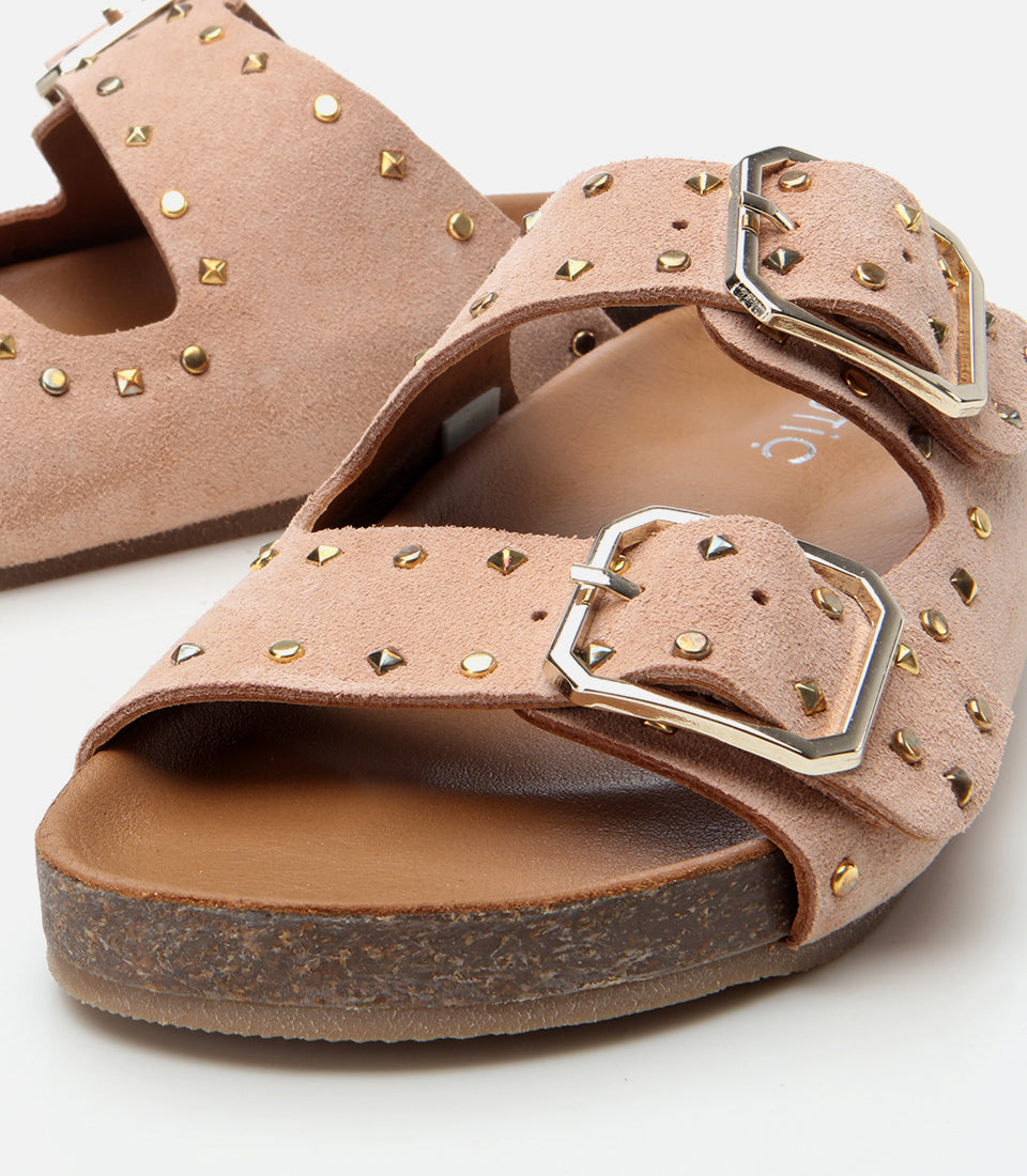 Women's Suede Slides - Powder Pink