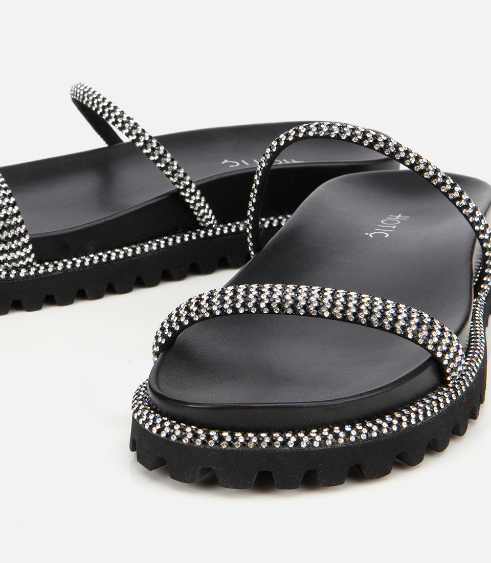 Women's Suede Slides - Black