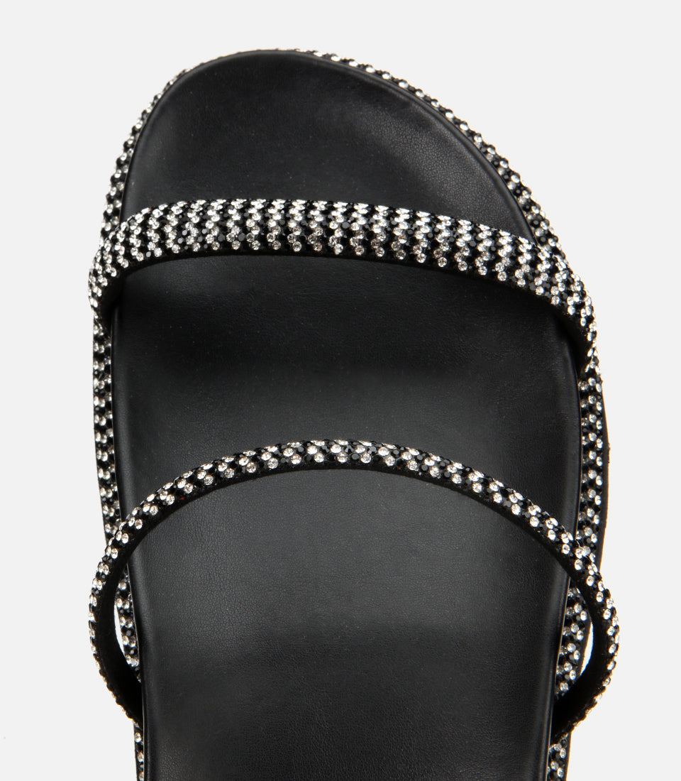 Women's Suede Slides - Black
