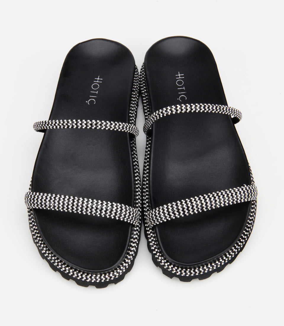 Women's Suede Slides - Black