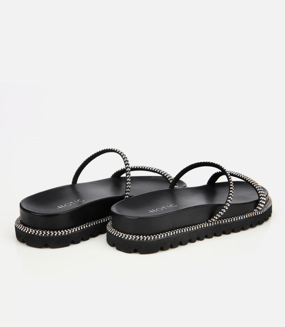 Women's Suede Slides - Black