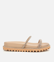 Women's Suede Slides - Beige