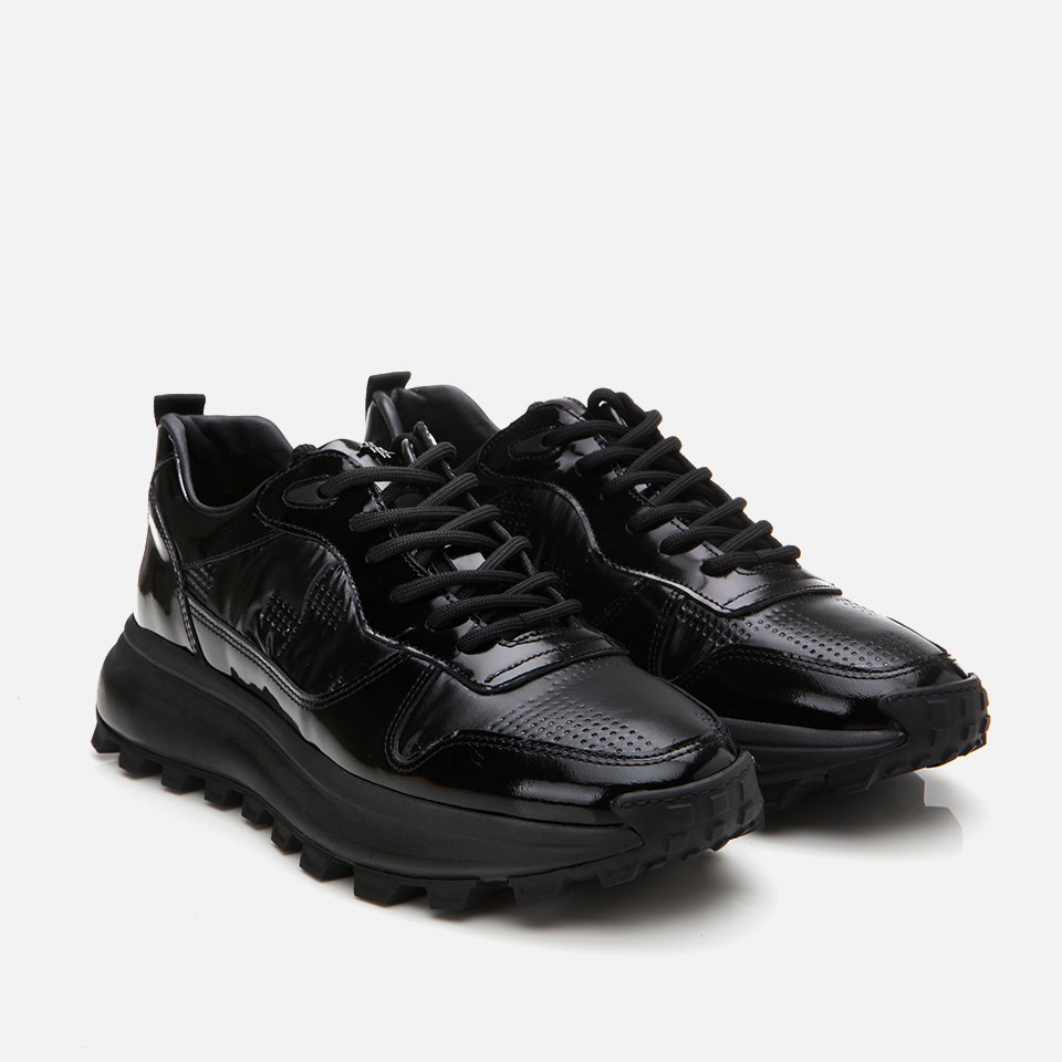 Men’s Leather Trainer - Black