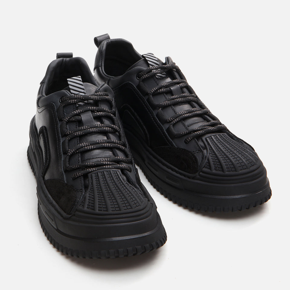 Men’s Genuine Leather Casual Shoes - Black