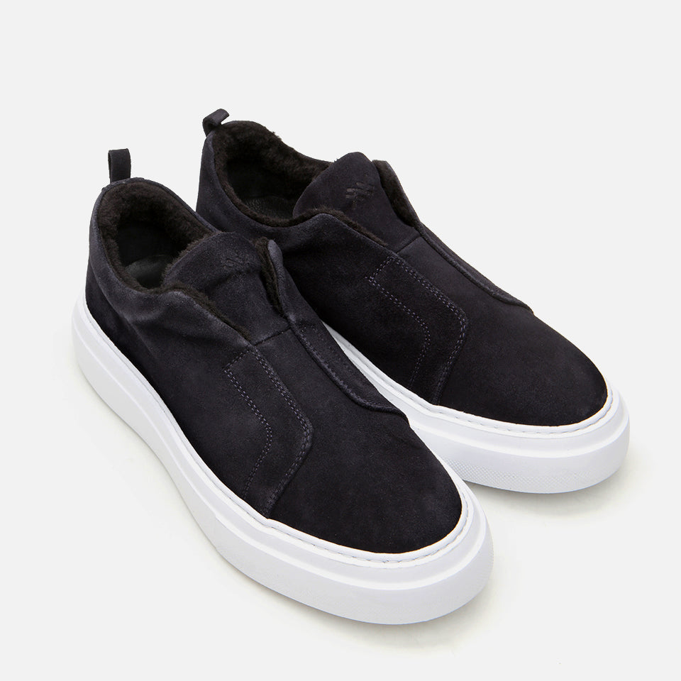 Men’s Leather Casual Shoes - Navy