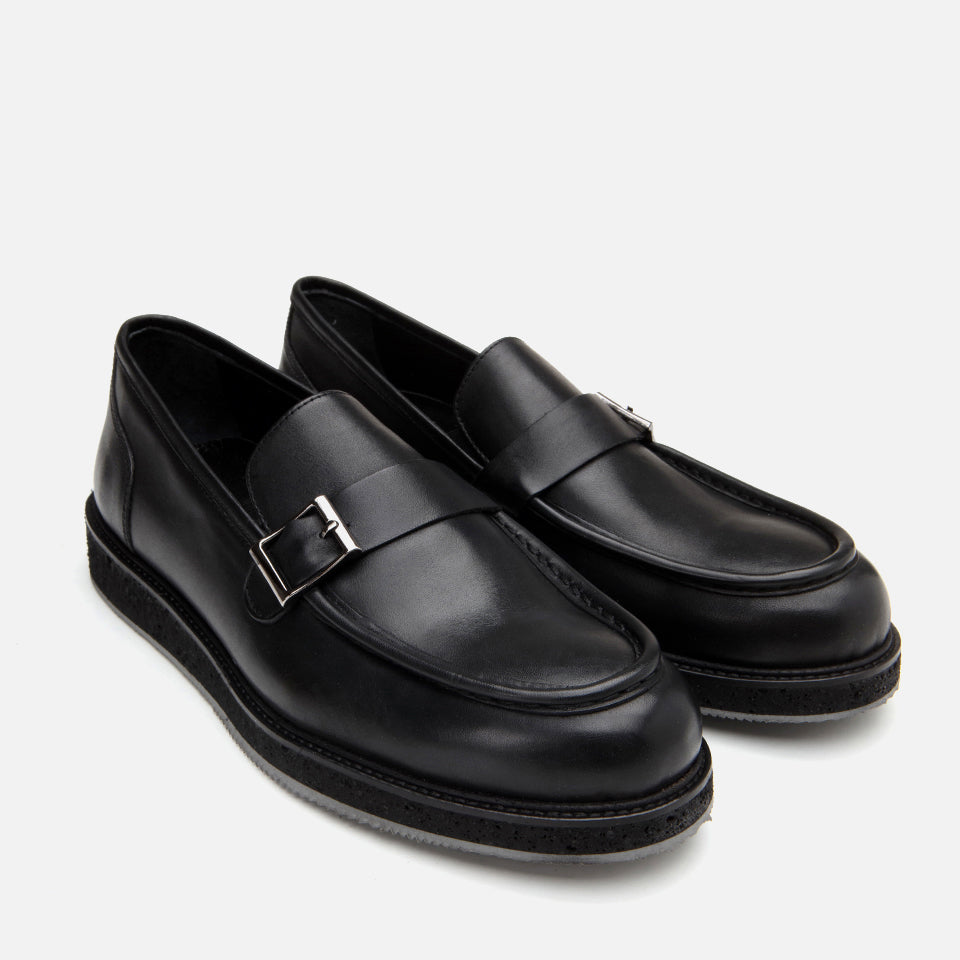 Men’s Leather Black Loafer - Black