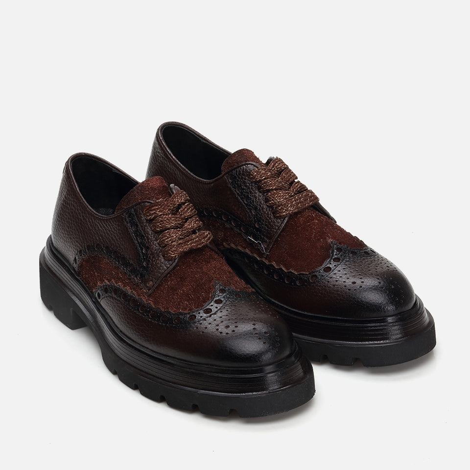 Men’s Leather Casual Shoes - Brown