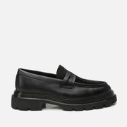 Men’s Genuine Leather Black Loafer - Black