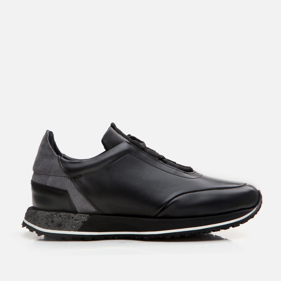 Men’s Genuine Leather Trainers - Black
