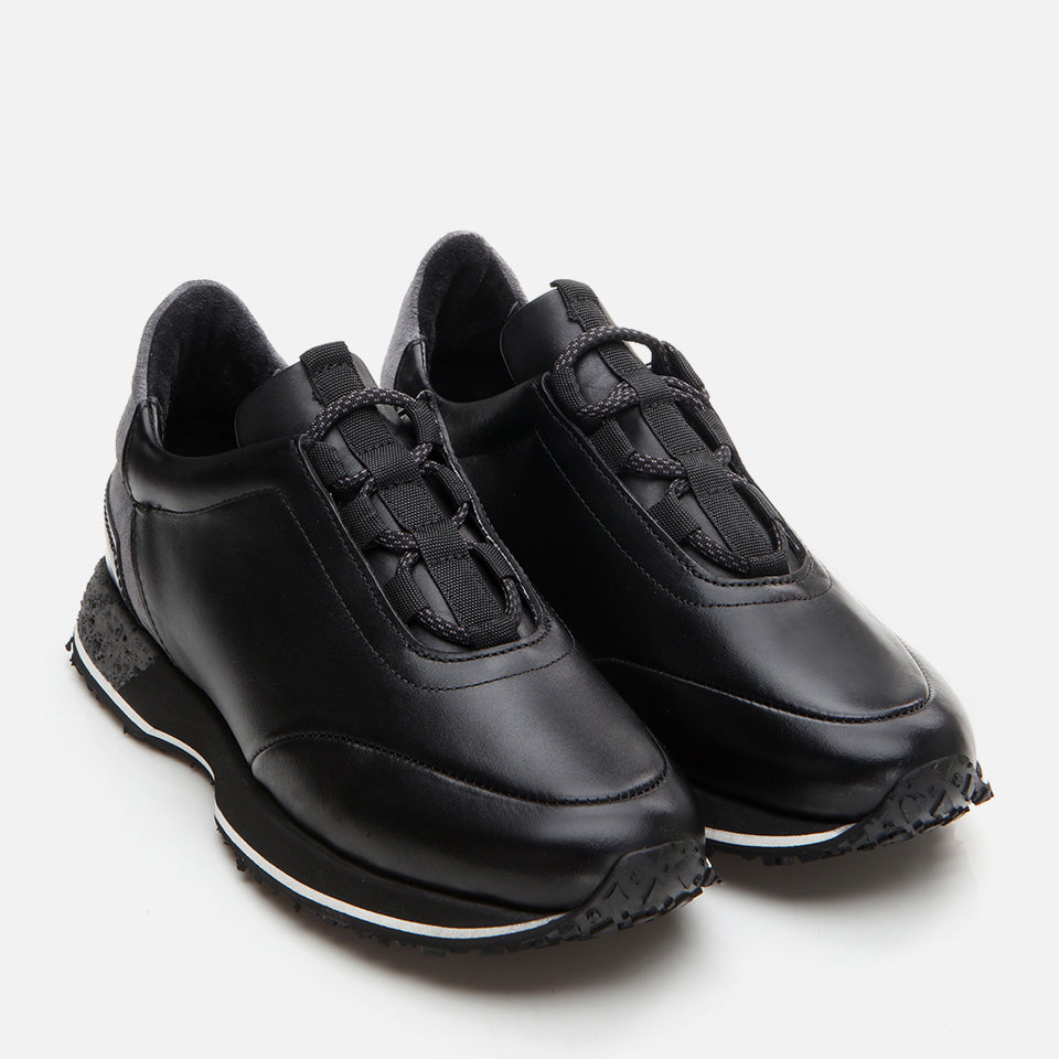 Men’s Genuine Leather Trainers - Black