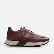 Men’s Genuine Leather Trainers - Brown