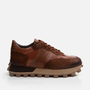 Men’s Genuine Leather Trainers - Tan