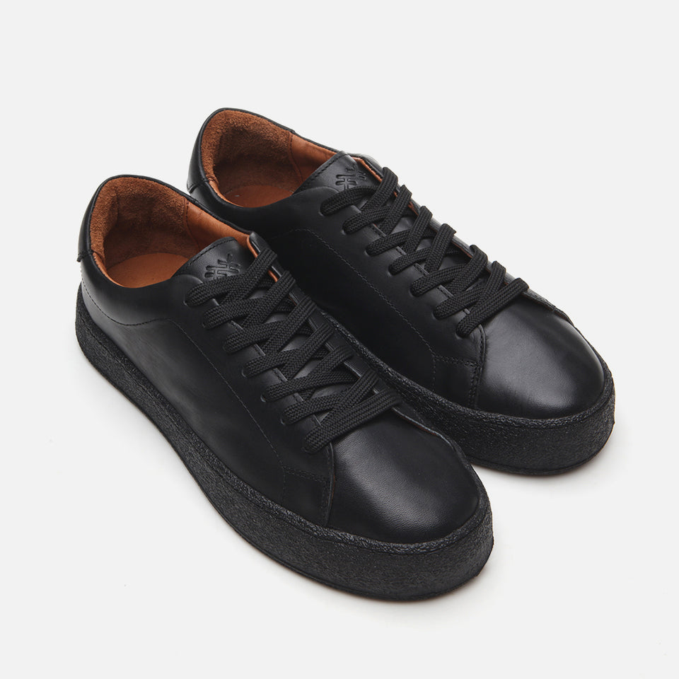 Men’s Genuine Leather Trainers - Black