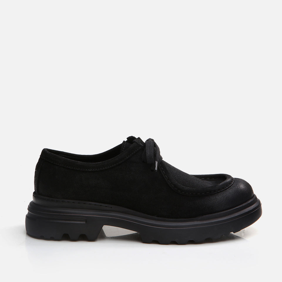 Men’s Leather Black Casual Shoes - Black